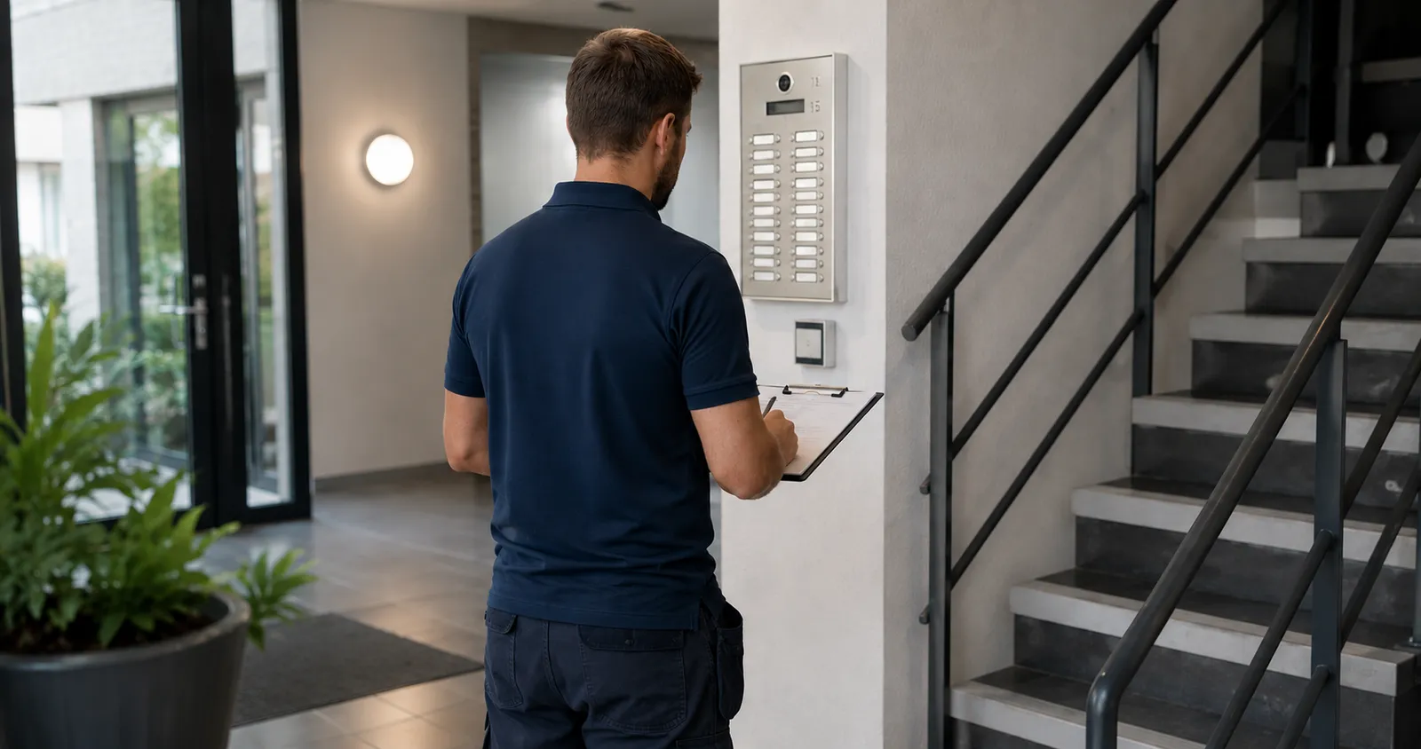ITK-huismeester inspecteert een appartementencomplex in Twente
